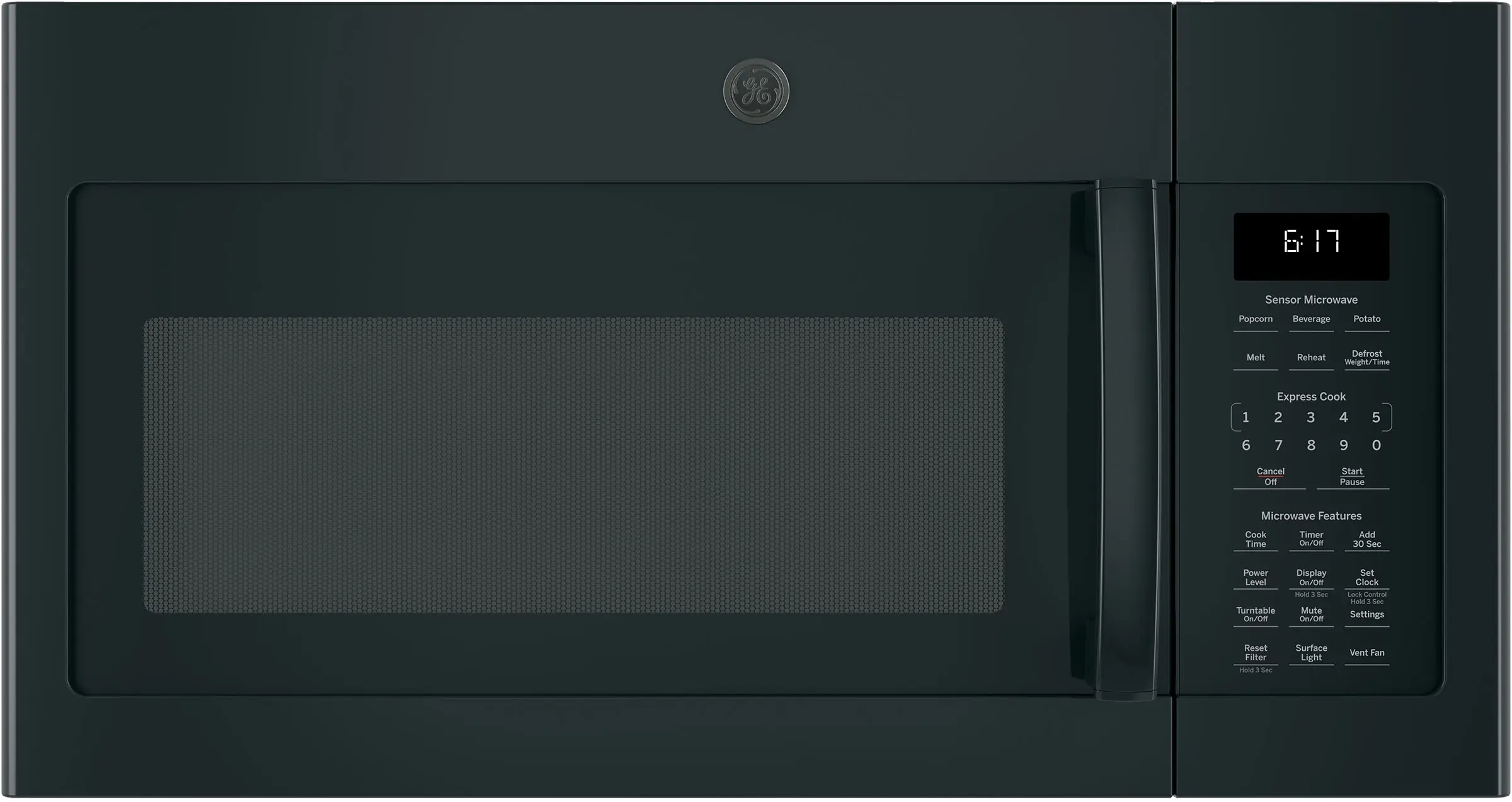 GE JVM6175DKBB 30 Inch 1.7 cu. ft. Over-the-Range Microwave Black