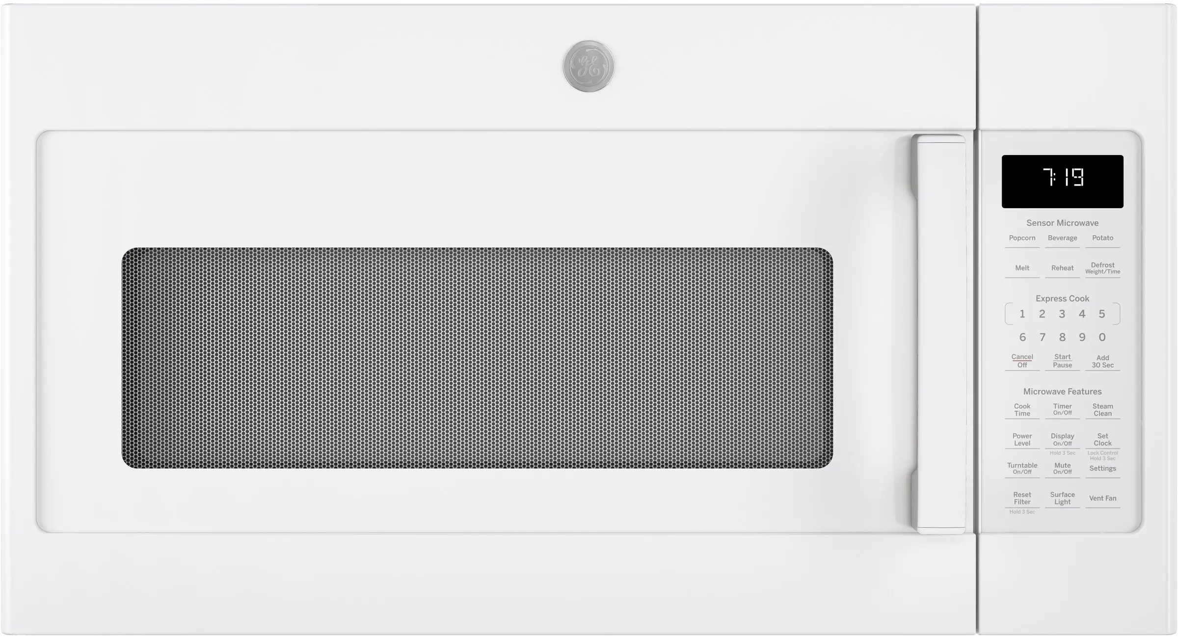 GE JVM7195DKWW 30 Inch Over-the-Range Microwave White | Plesser's