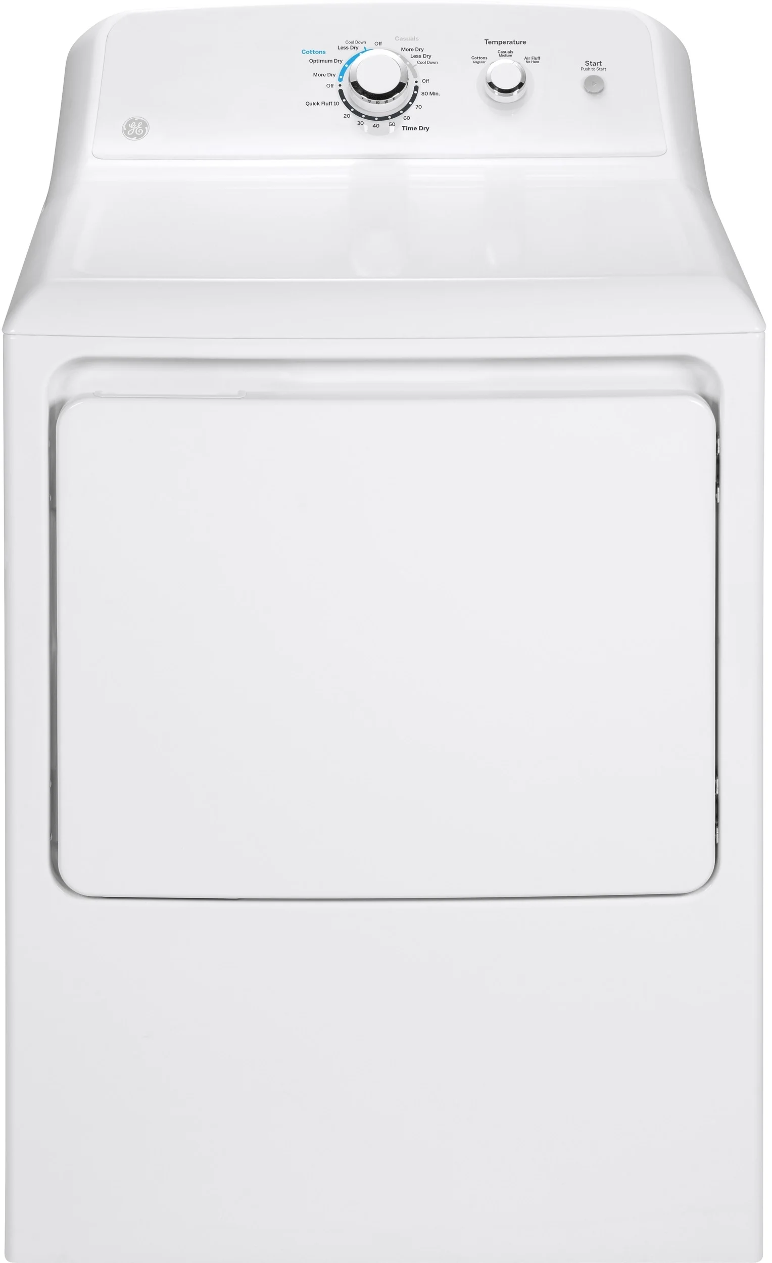 GE GTX33GASKWW 27 Inch Gas Dryer White | Plesser's Appliances