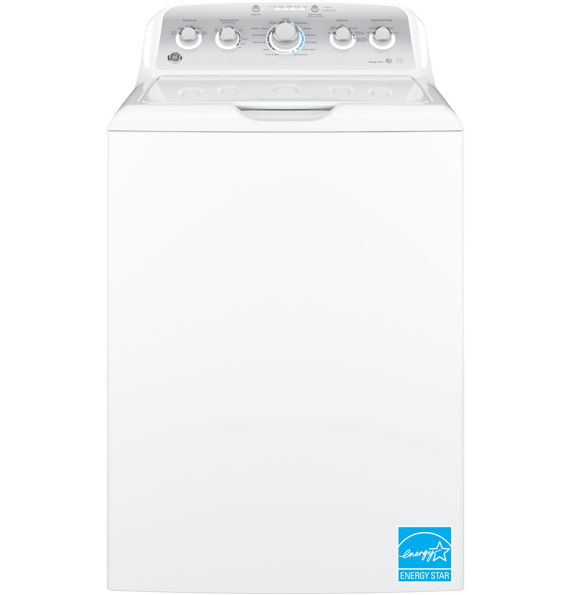 GE GTW485ASJWS White On Gray