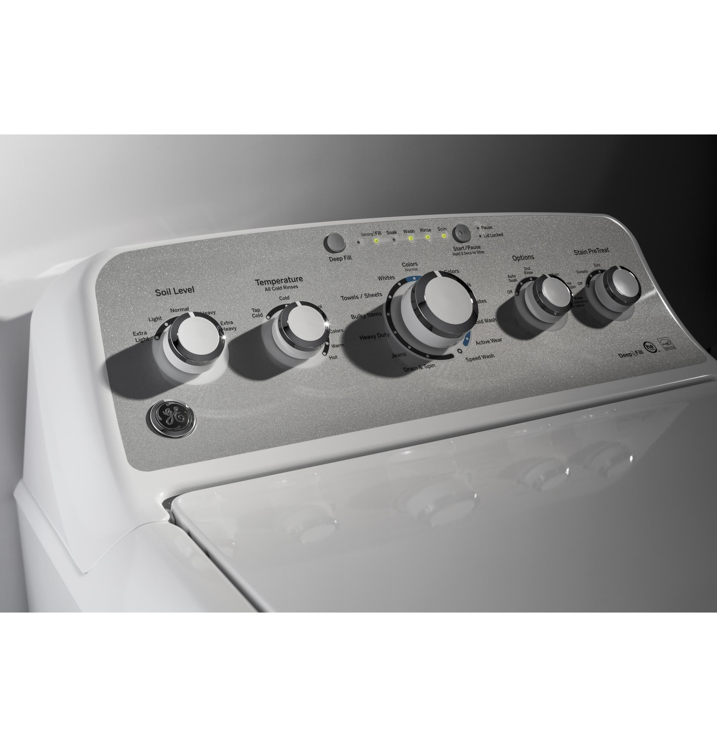 GE GTW485ASJWS White On Gray