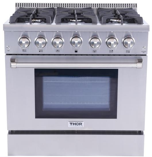 Thor HRG3618U 36 Inch Freestanding Gas Range Pro Style HRG Series