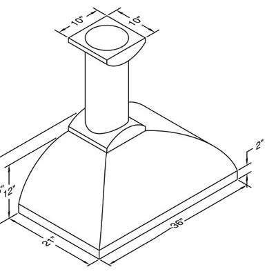 Vent-A-Hood XLH12236BSS 36" Wall Mount Range Hood