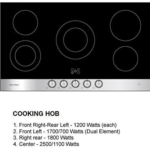 Fisher Paykel CE365DBX1 36 Inch Smoothtop Electric Cooktop