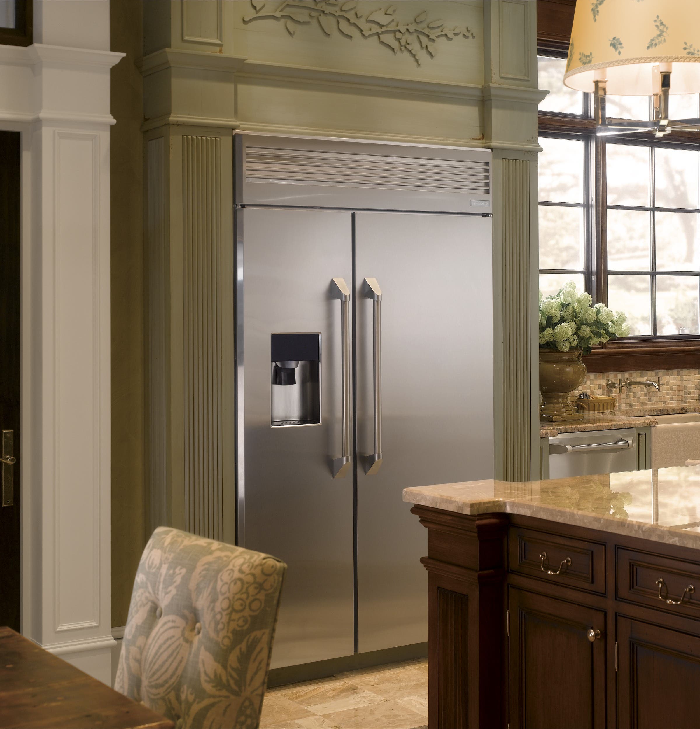 Monogram ZISP480DHSS 48 Inch Built-in Side by Side Refrigerator