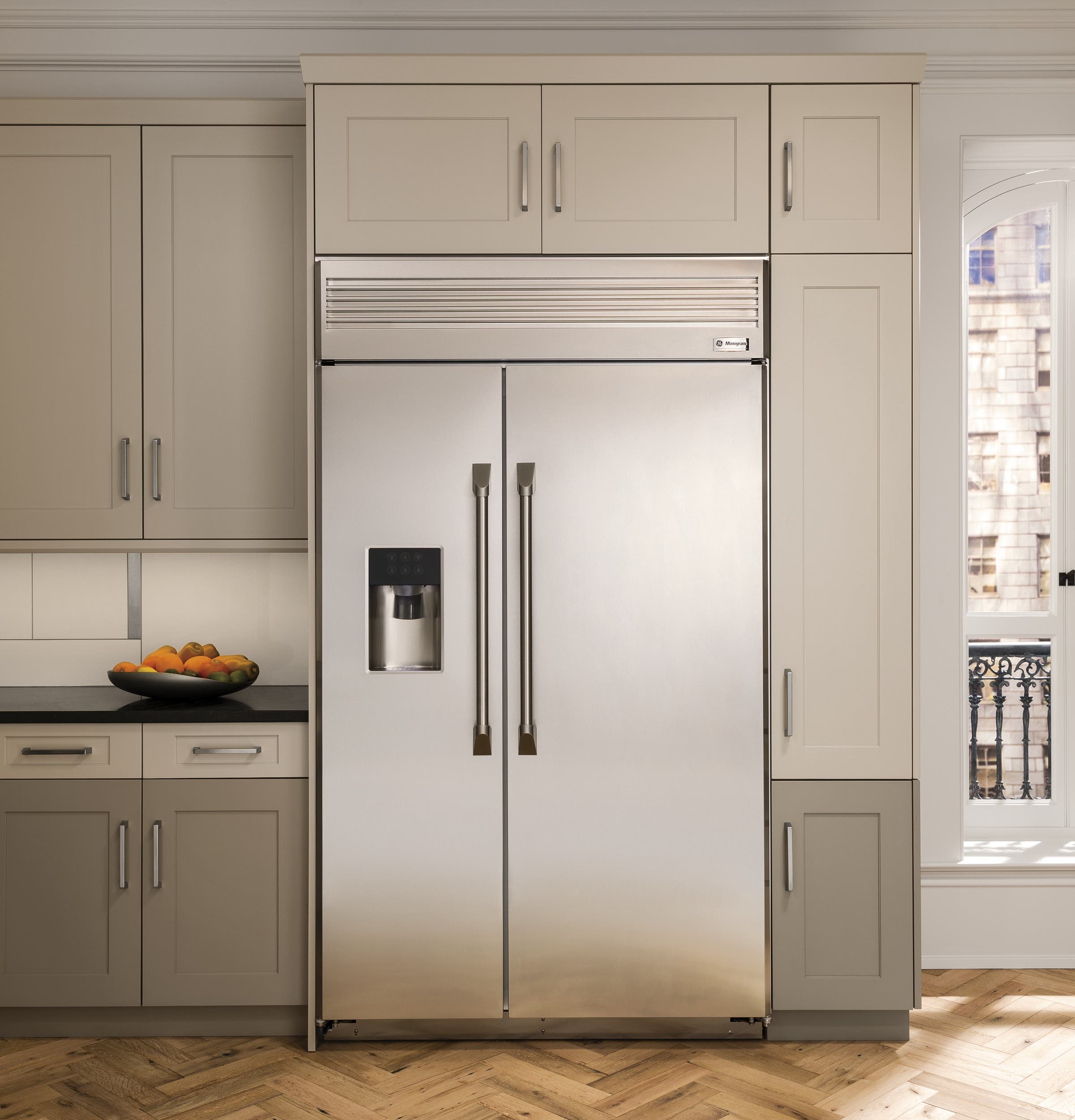 Monogram ZISP480DHSS 48 Inch Built-in Side by Side Refrigerator