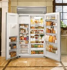 Monogram ZISP480DHSS 48 Inch Built-in Side by Side Refrigerator