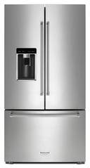 36 Inch Counter-Depth French Door Refrigerator with 23.8 cu. ft. Capacity, 3 Glass Shelves, Gallon Door Bins, Preserva® Food Care System, Exterior Ice/Water Dispenser, and Auto Icemaker