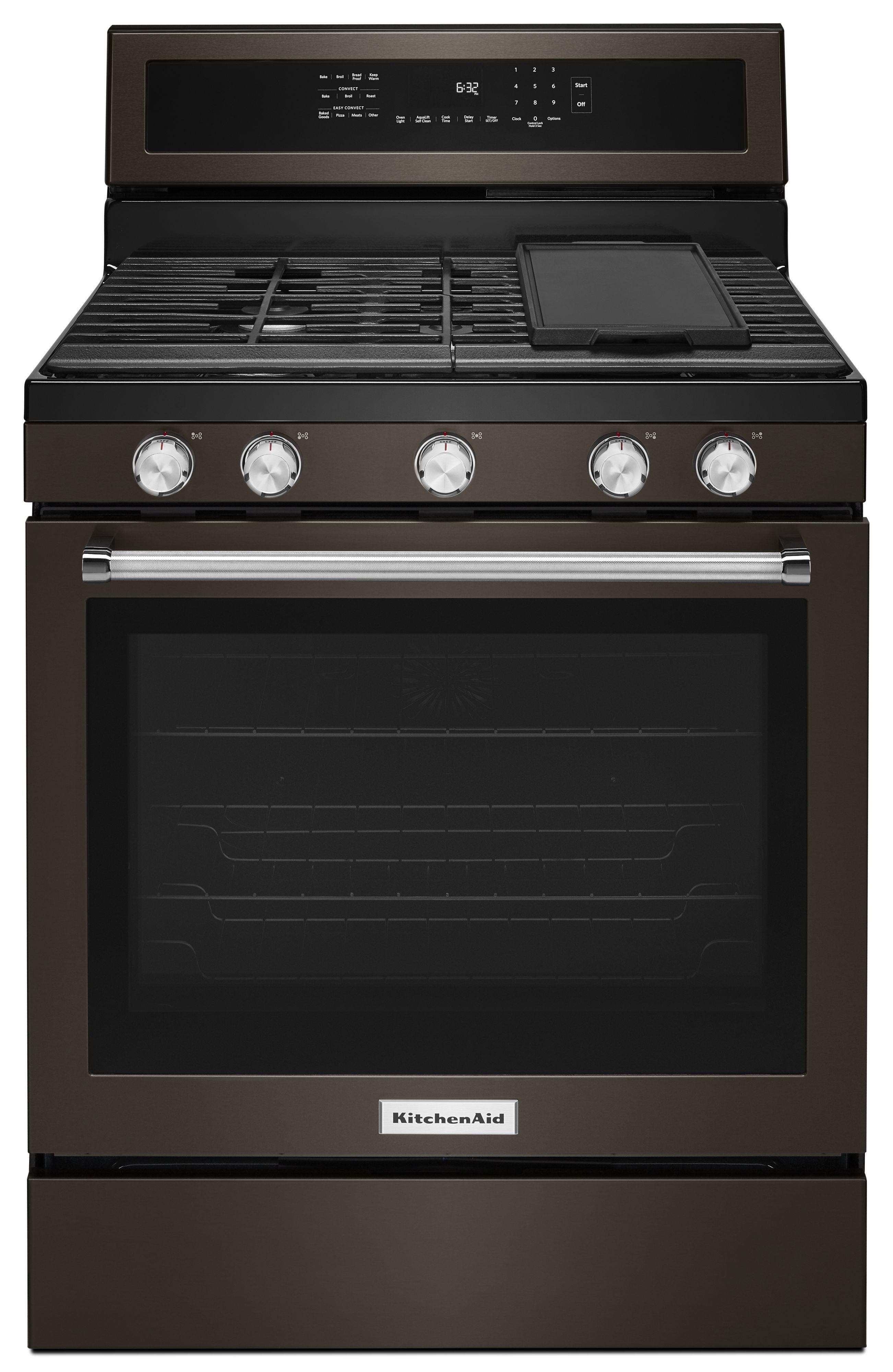 KitchenAid KFGG500EBS Black Stainless Steel, Print Shield