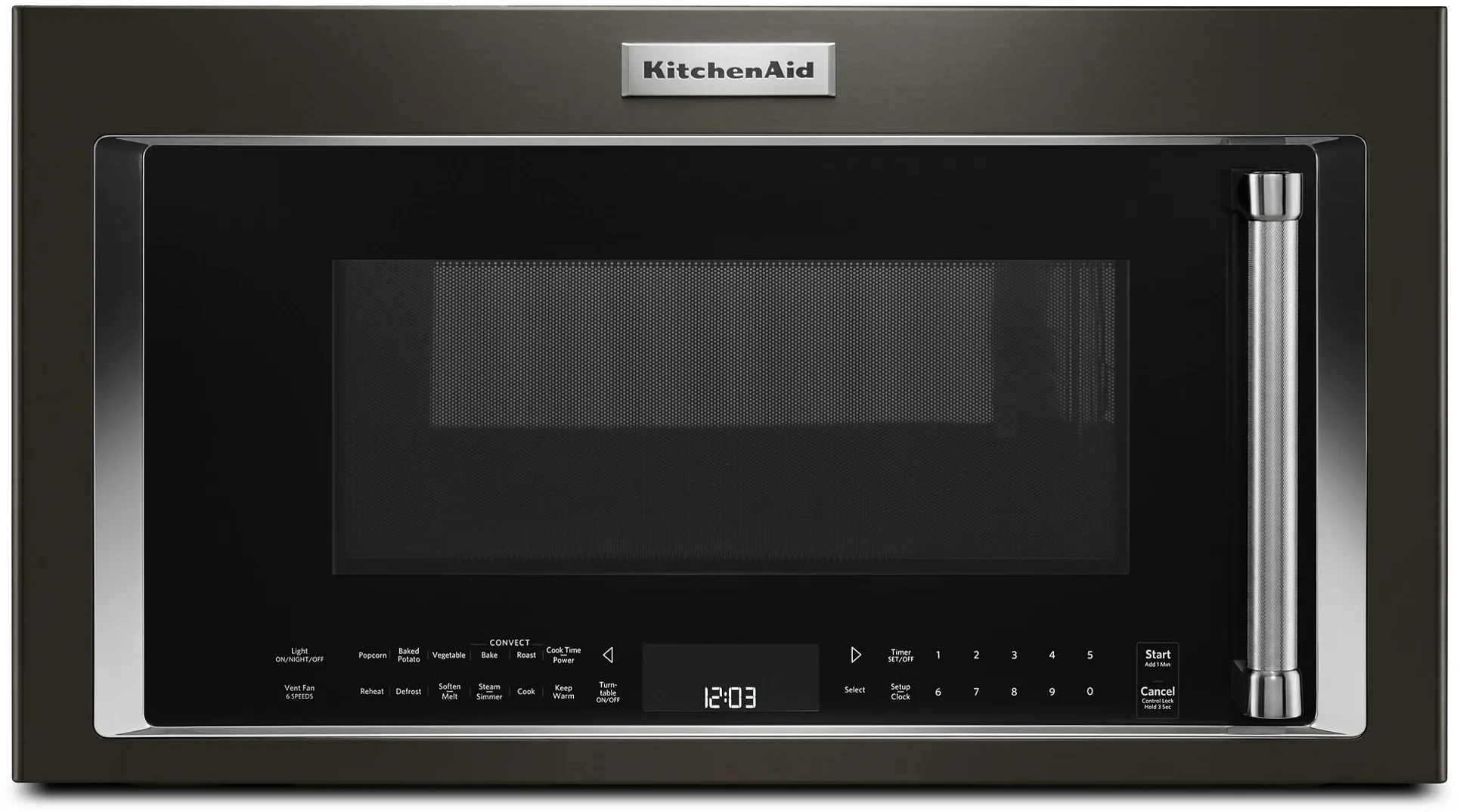 Kitchenaid kmhc319ebs 30 inch over the range microwave with convection