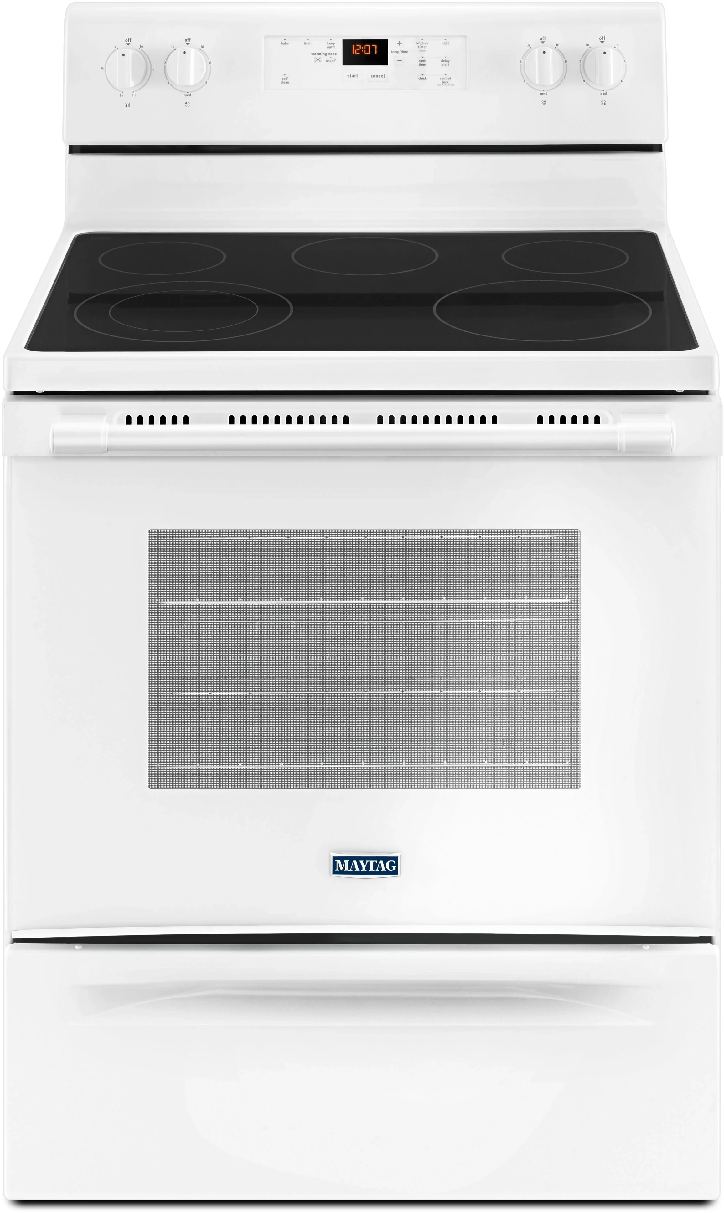 Maytag MER6600FW 30 Inch Freestanding Electric Range with 5 Elements, 5