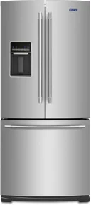 30 Inch, 20 Cu. Ft. Freestanding French Door Refrigerator with Exterior Water Dispenser