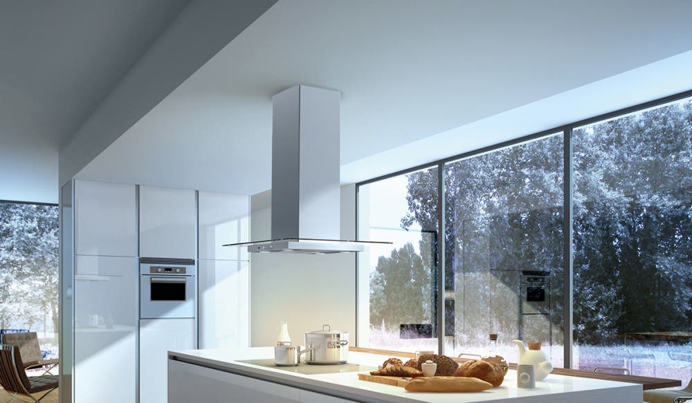Faber GLASIS36SS600B 36 Inch Island Hood