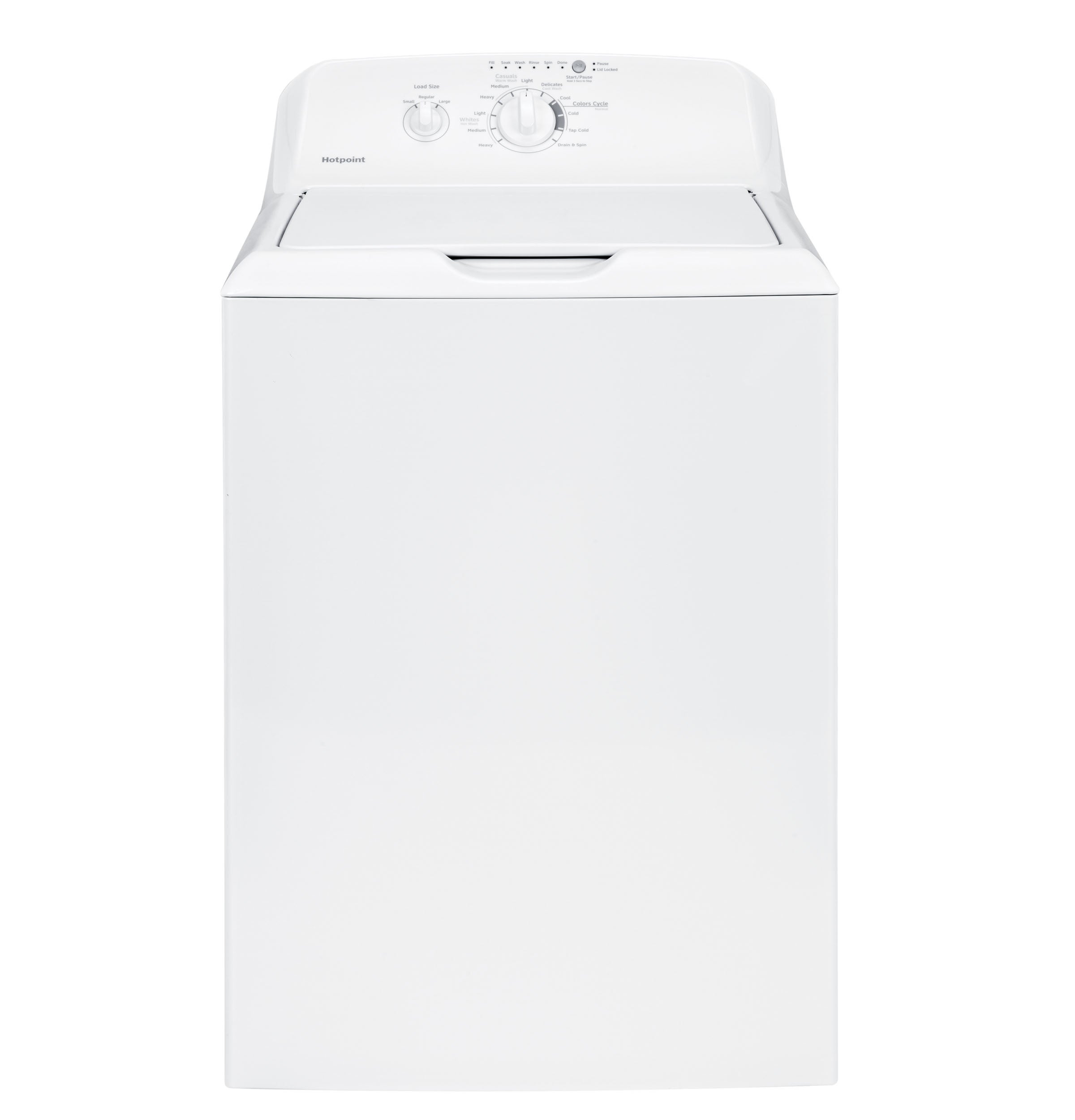 GE HTW200ASKWW 27 Inch Top Load Washer White | Plesser's Appliances