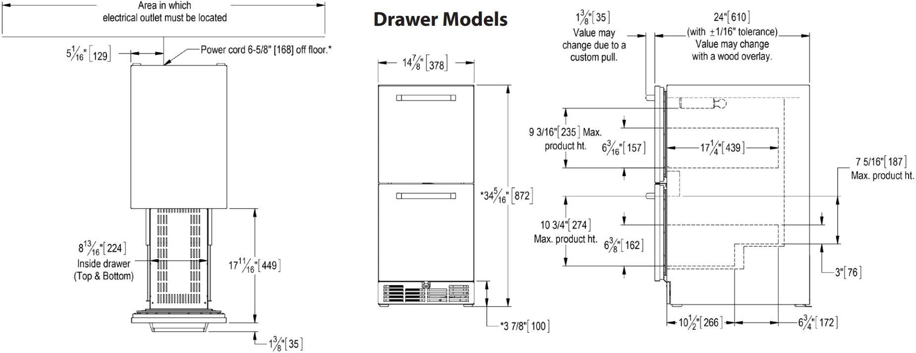 Perlick HP15RS35C 2.8 cu. ft Refrigerators - Drawers
