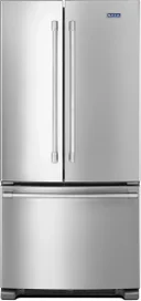 33 Inch, 22 Cu. Ft. Freestanding French Door Refrigerator with Ice Maker