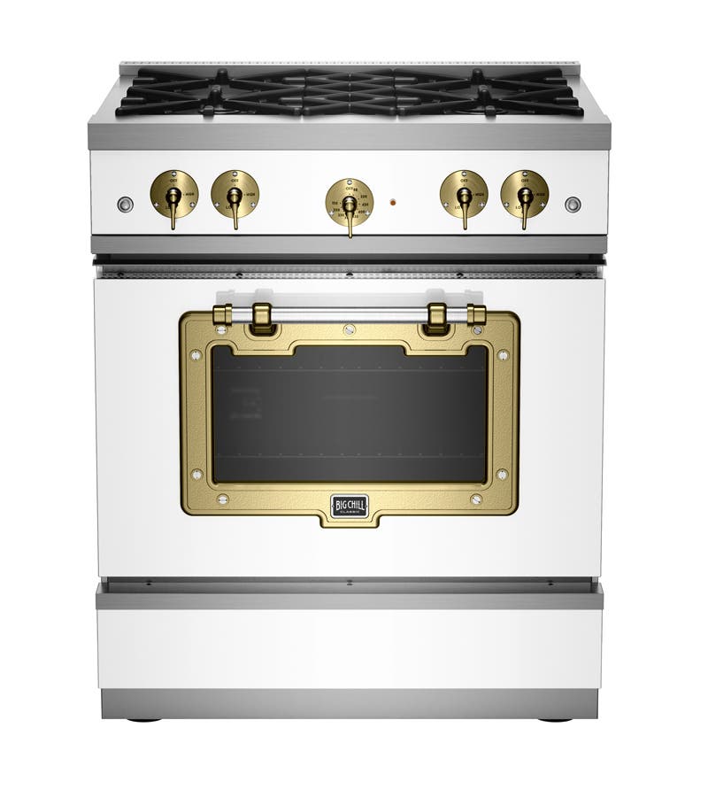 Big Chill BCS1900CLAWTBB White with Brushed Brass