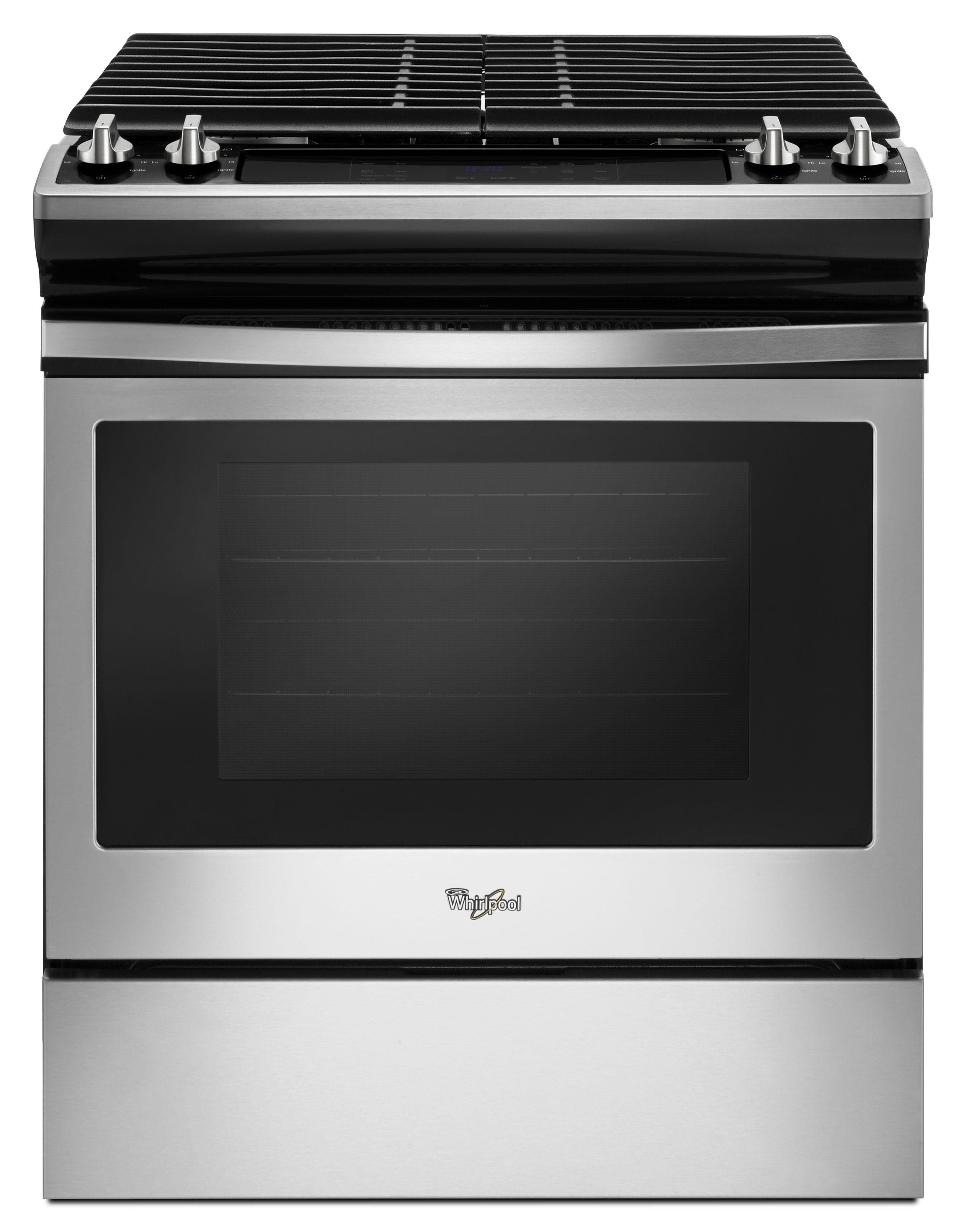 Whirlpool WEG515S0FS Black on Stainless Steel