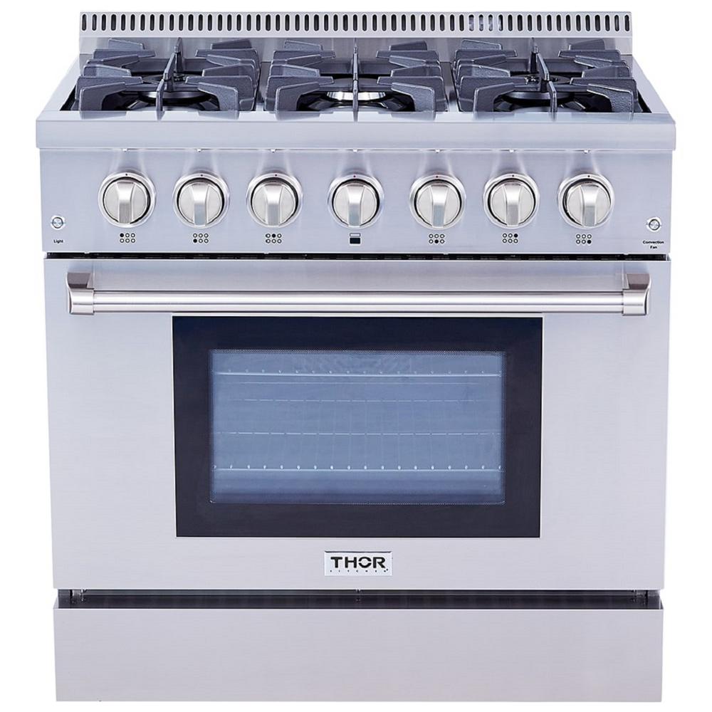 Thor HRD3606U 36 Inch Freestanding Dual Fuel Range HRD Series