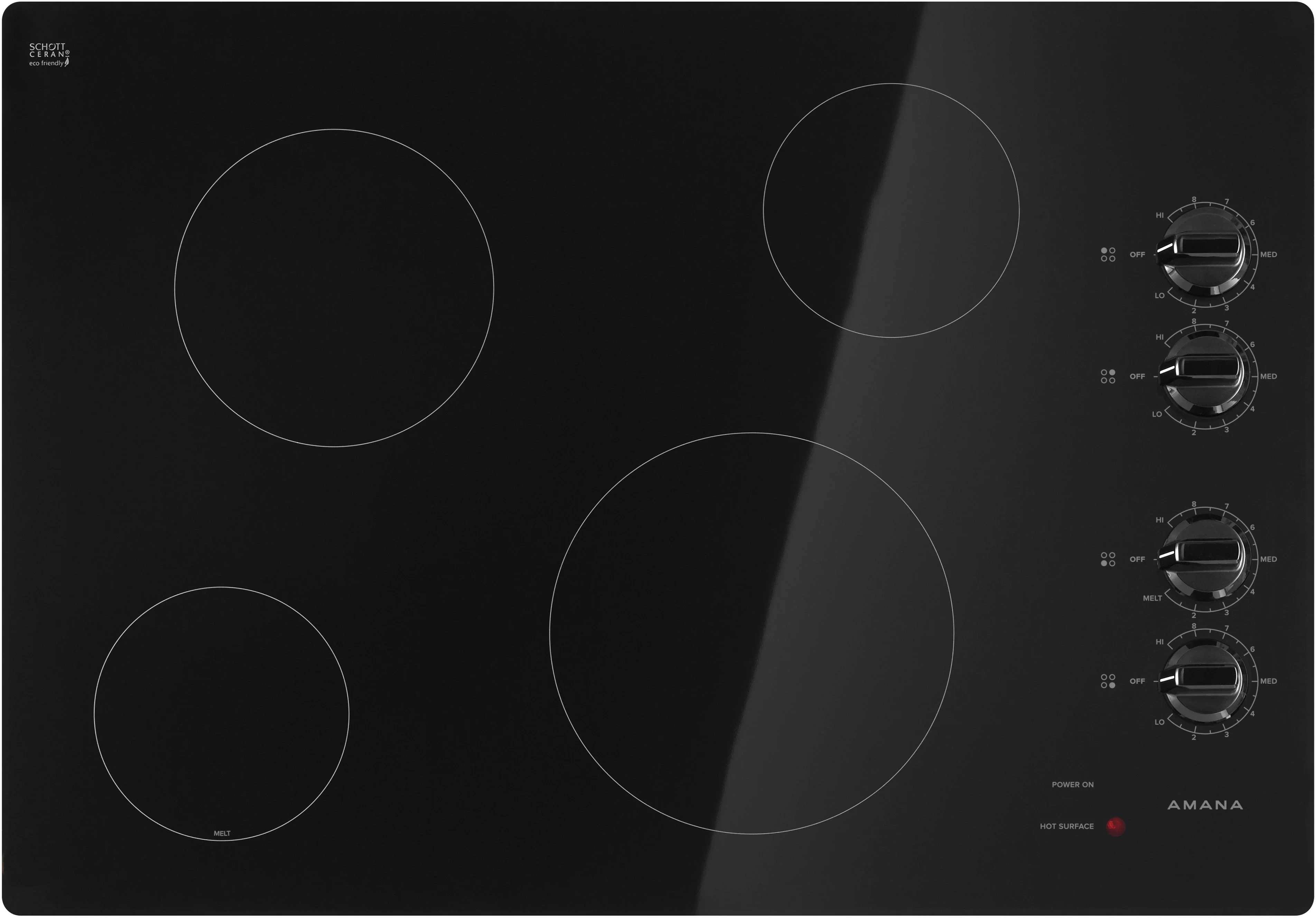 Amana AEC6540KFB 30 Inch Electric Smoothtop Style Cooktop with 4