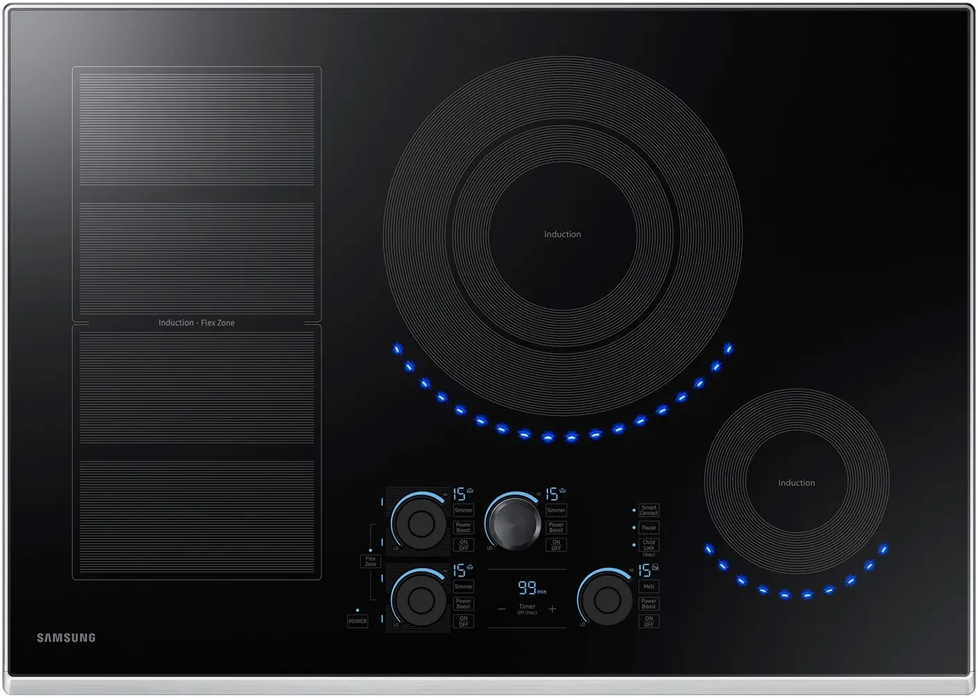 Samsung NZ30K7880US 30 Inch Induction Cooktop Stainless Steel