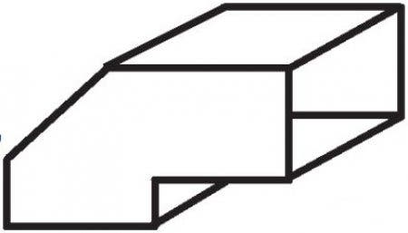 Vent-A-Hood VP559 3-1/4" x 10" Back Vent Elbow