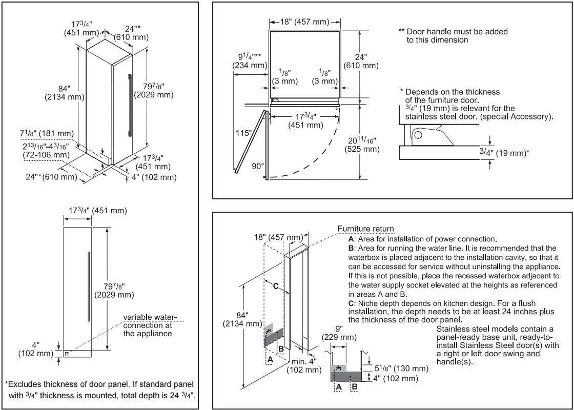 Bosch B18IF800SP Custom Panel Ready