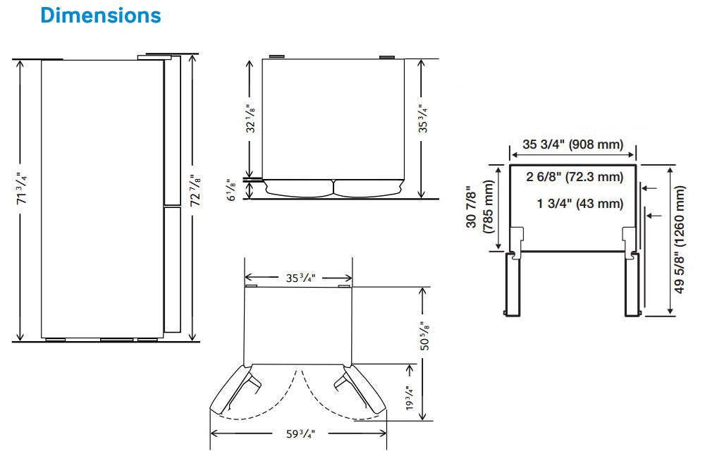 Samsung RF32FMQDBXW 32 cu. ft. French Door Refrigerator