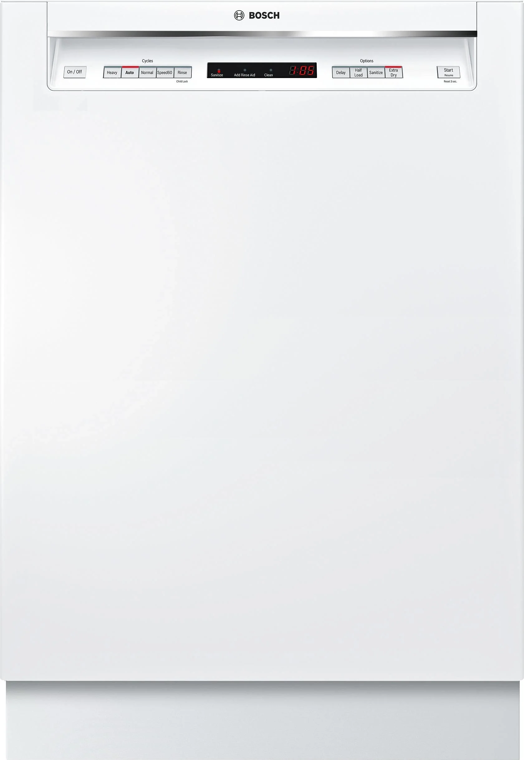 Bosch SHEM63W52N 24 Inch BuiltIn Recessed Handle Dishwasher with 16