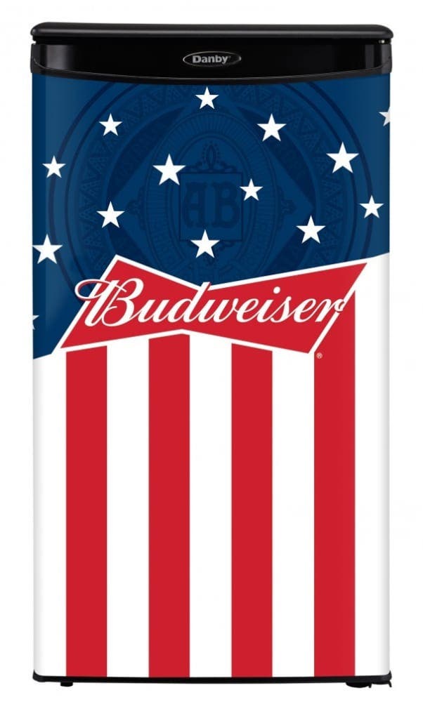 Danby DAR033A1BBUD2 18 Inch Compact Budweiser Stars and Stripes Refrig...