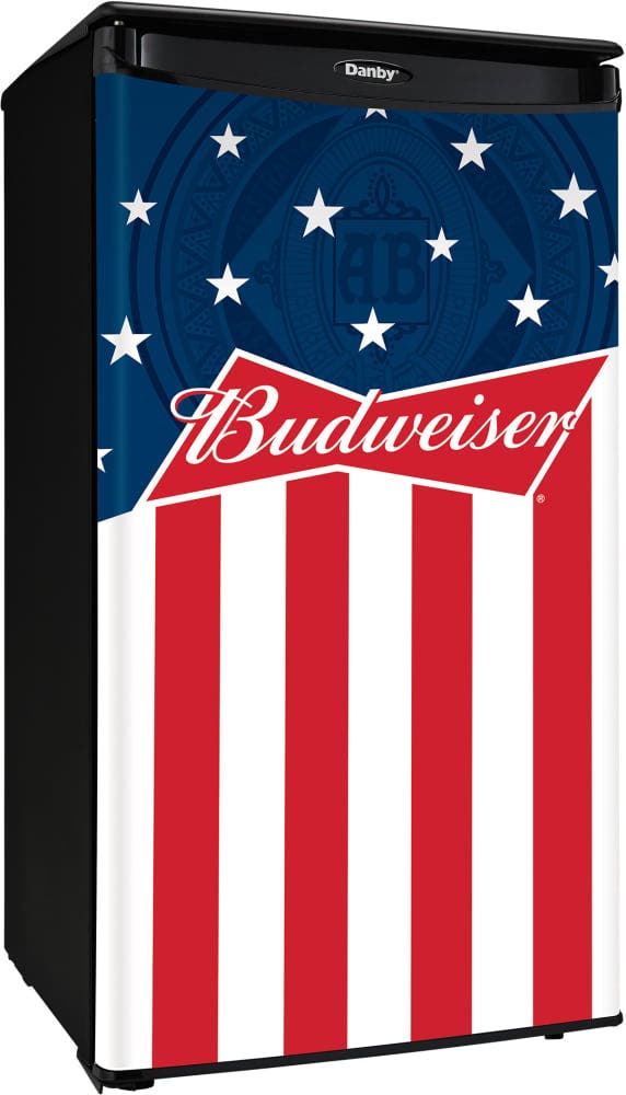 Danby DAR033A1BBUD2 18 Inch Compact Budweiser Stars and Stripes Refrig...