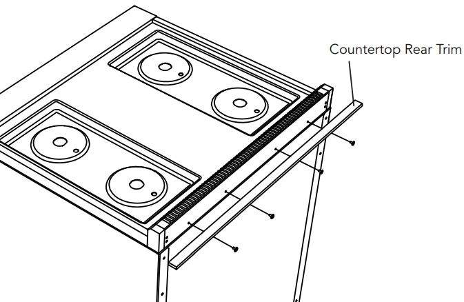 Viking P60CRTSS Countertop Rear Trim