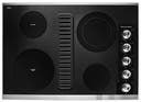 30 Inch Electric Cooktop with 4 Elements, Even-Heat™ Ultra Element, Ultra Power™ Double-Ring Element, and Downdraft Ventilation