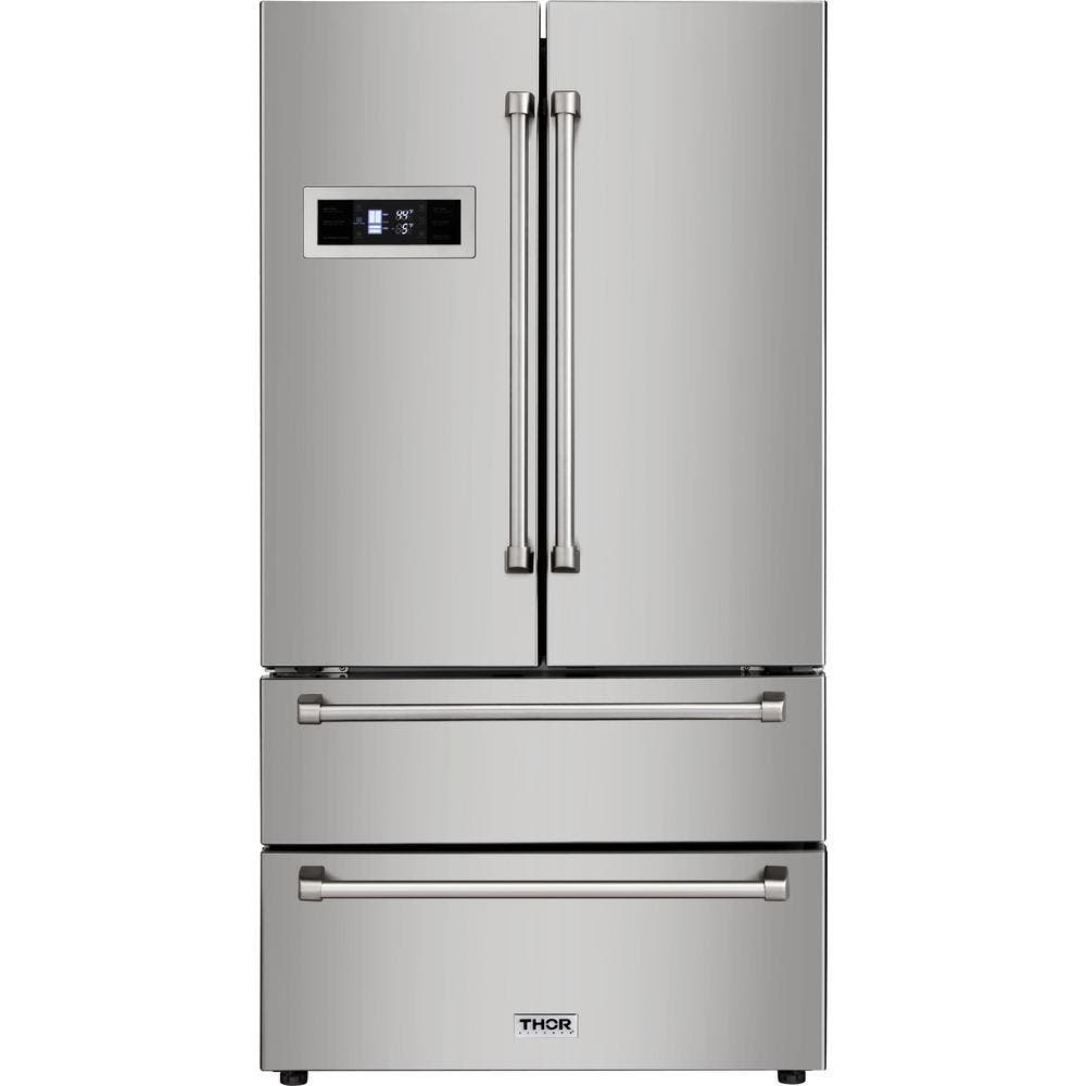 Thor HRF3601F 36 Inch Freestanding 4-Door French Door Refrigerat...