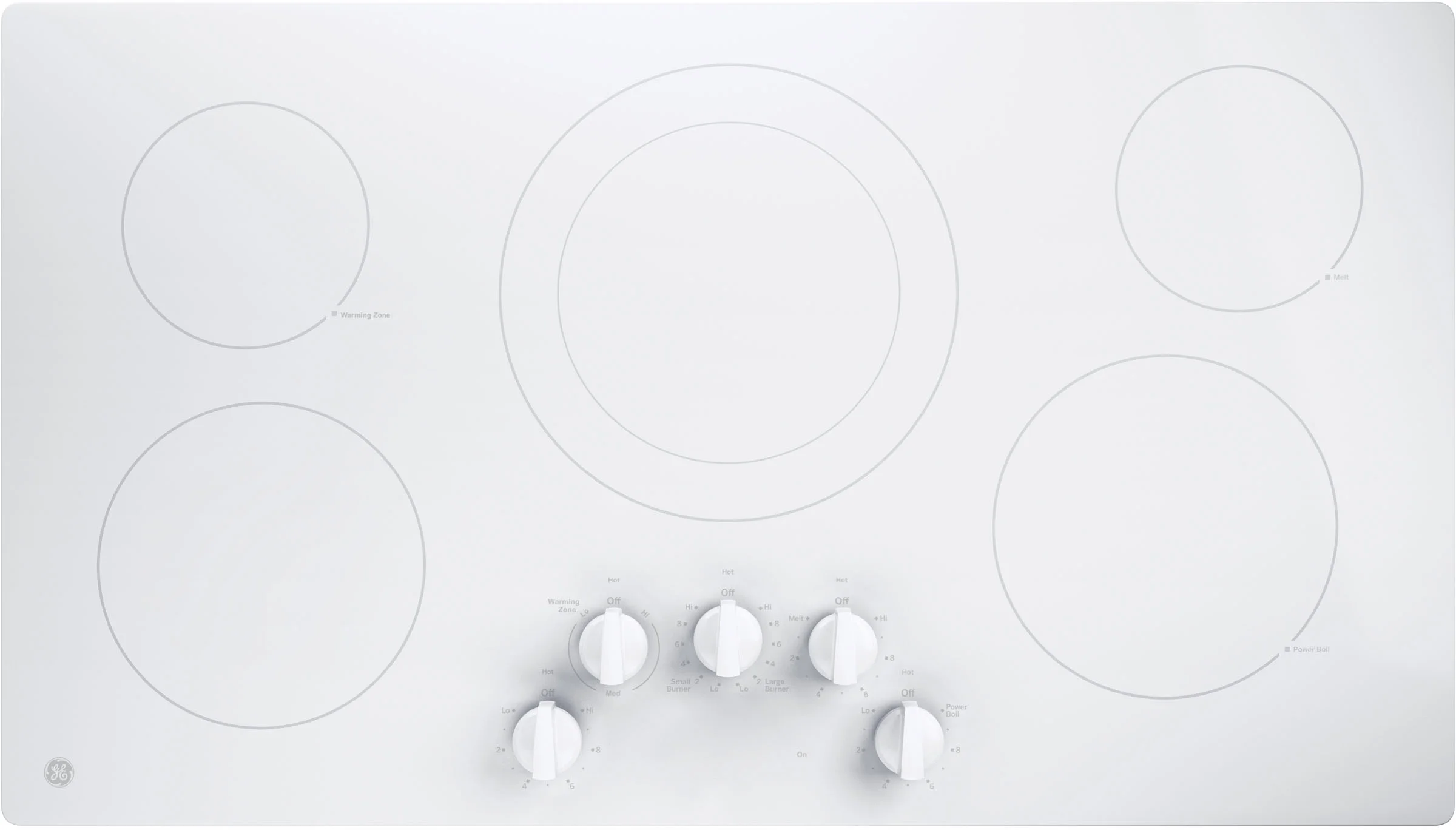 GE 36" Built-In Knob Control Electric Cooktop (Black) 3