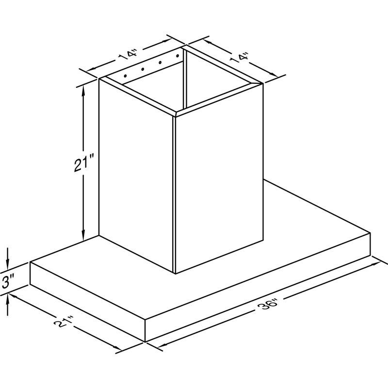 VentAHood CWSH32036SS36" Contemporary Wall Hood