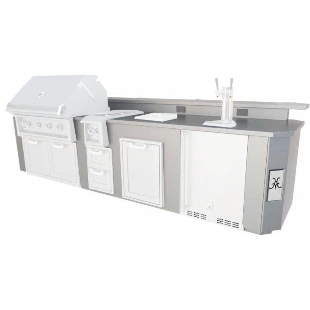 Stainless Steel Counter Top w/ Bar+Beer Dispenser