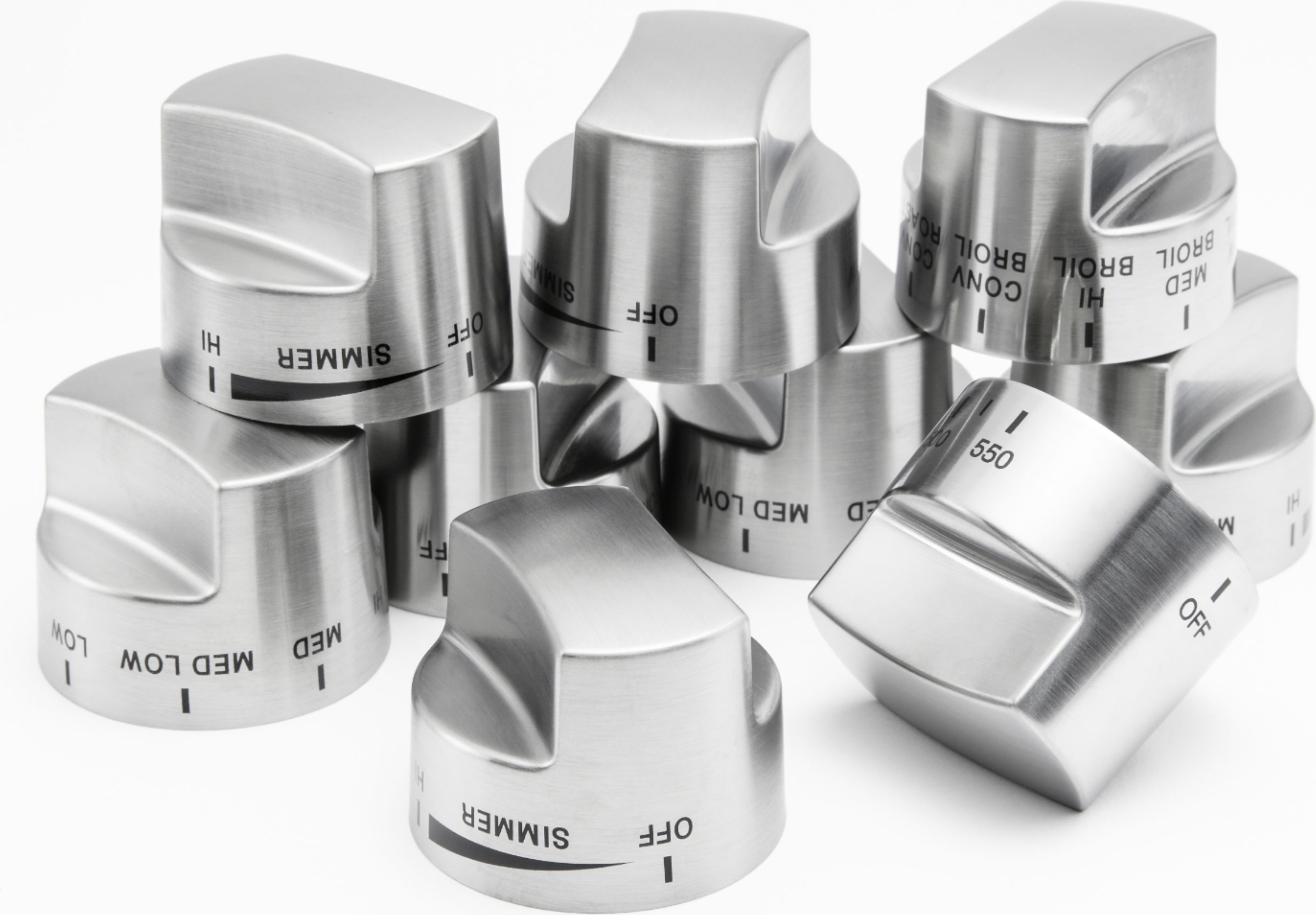 Stainless Knob Kit 5 Series Gas Ranges/Rangetops 48/60 Inch