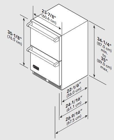 Viking VRDO1240D 24" Outdoor Double Drawer Refrigerator