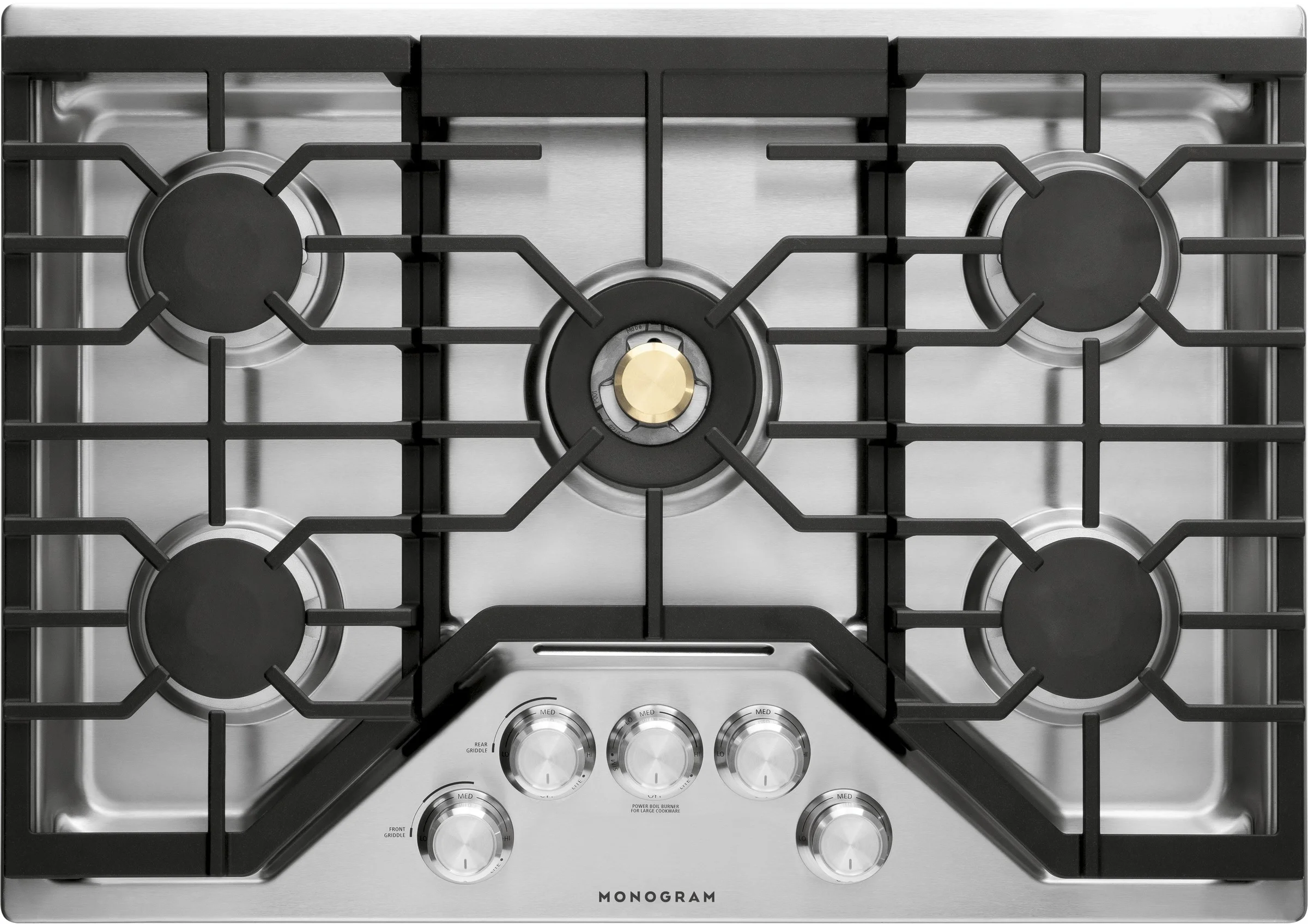 Monogram ZGU30RSLSS 30 Inch Deep Recessed Gas Cooktop Stainless