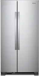 36 Inch Freestanding Side by Side Refrigerator with 25.07 Cu. Ft. Total Capacity, Adjustable Gallon Door Bins, LED Interior Lighting, Hidden Hinges, Frameless Glass Shelves, and Optional Icemaker