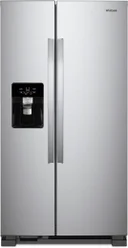 36 Inch Freestanding Side by Side Refrigerator with 24.55 Cu. Ft. Total Capacity, Can Caddy, Frameless Glass Shelves, External Ice/Water Dispenser, EveryDrop™ Water Filtration, and ADA Compliant