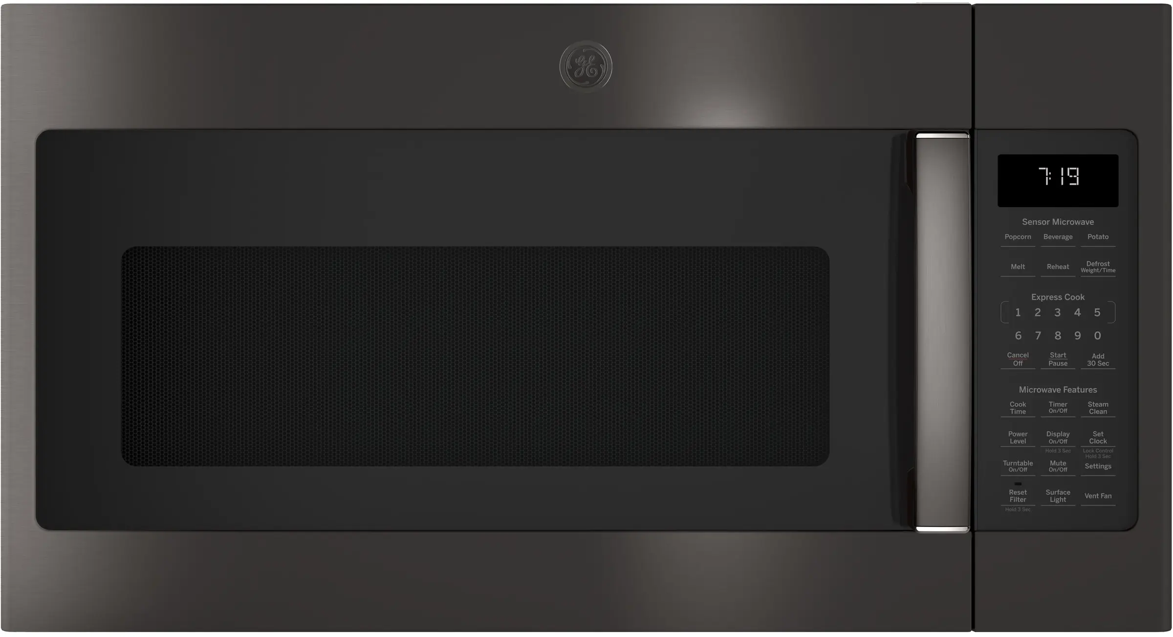 GE JNM7196BLTS Fingerprint Resistant, Black Stainless