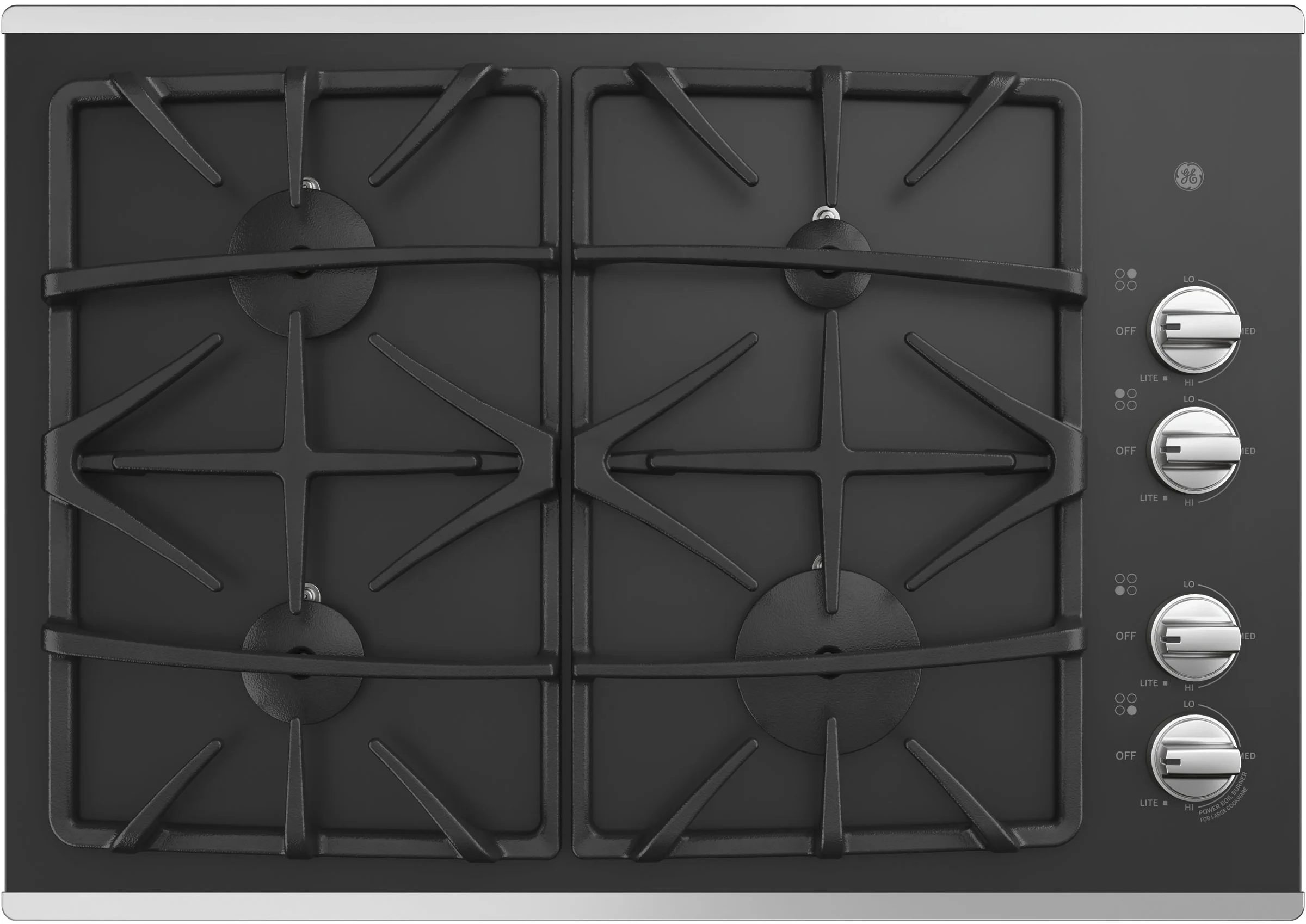 GE JGP5530SLSS 30 Inch BuiltIn Gas on Glass Cooktop with Dishwasher