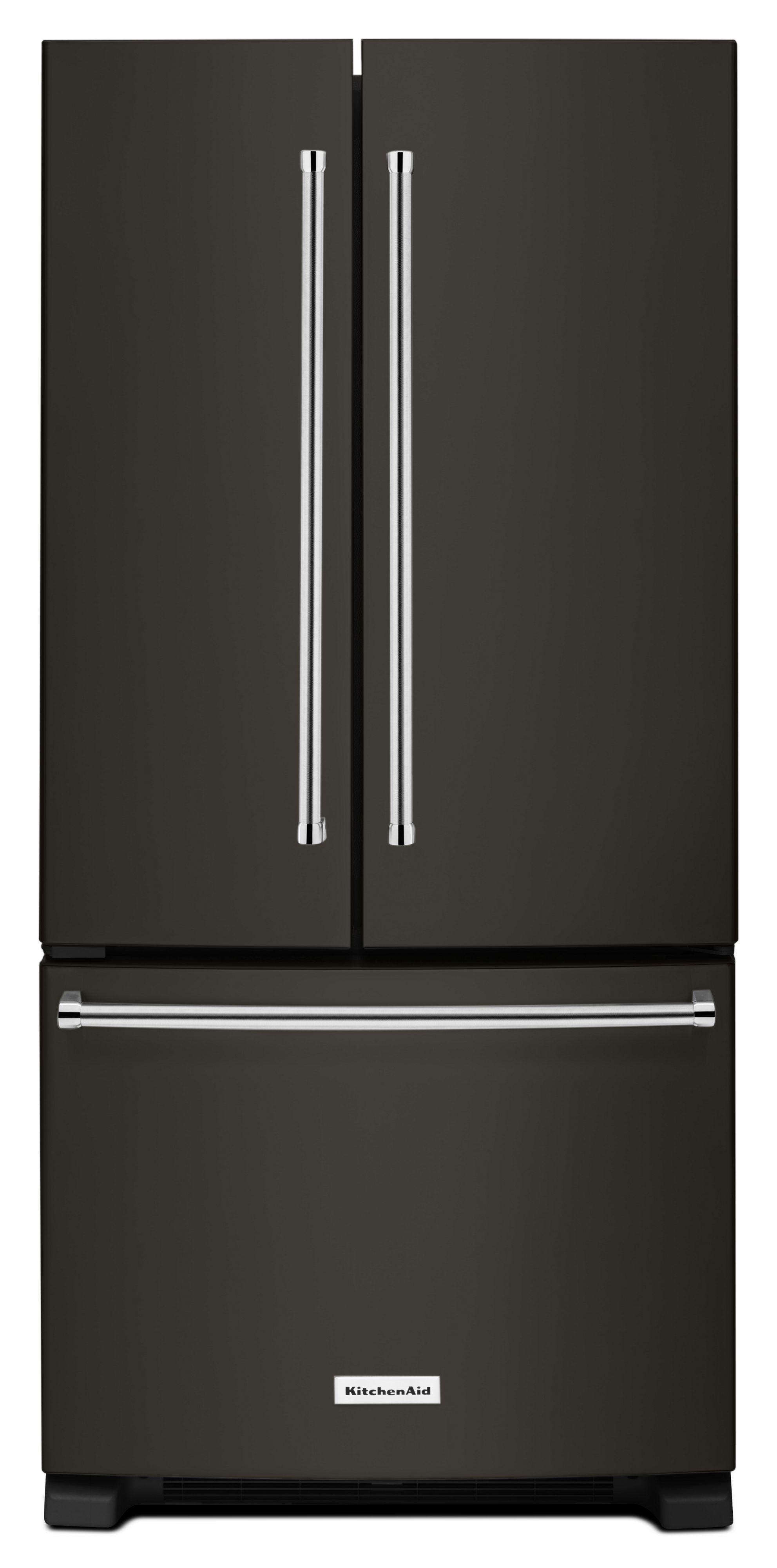 KitchenAid KRFF302EBS Black Stainless Steel, Print Shield