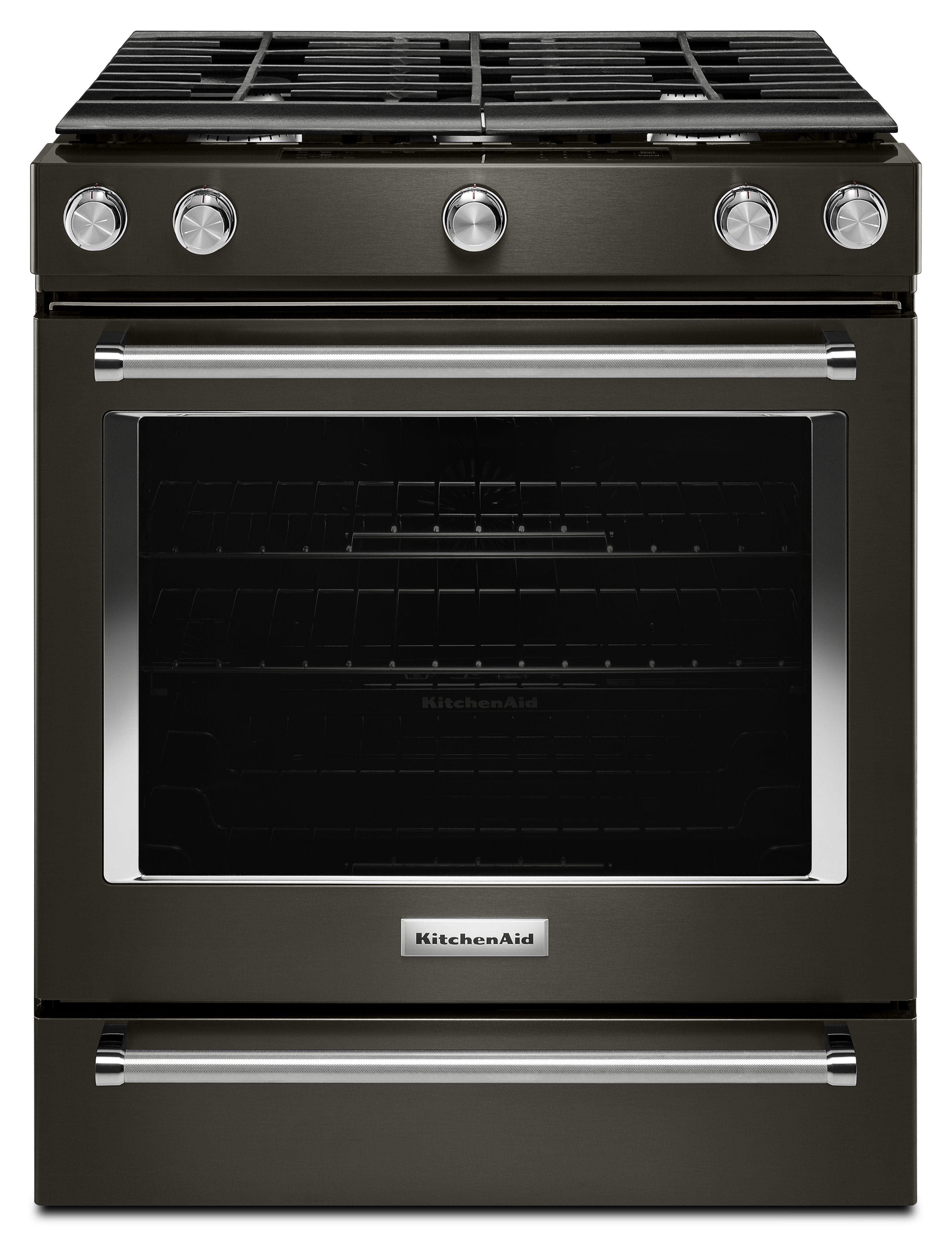 KitchenAid KSGG700EBS Black Stainless Steel, Print Shield