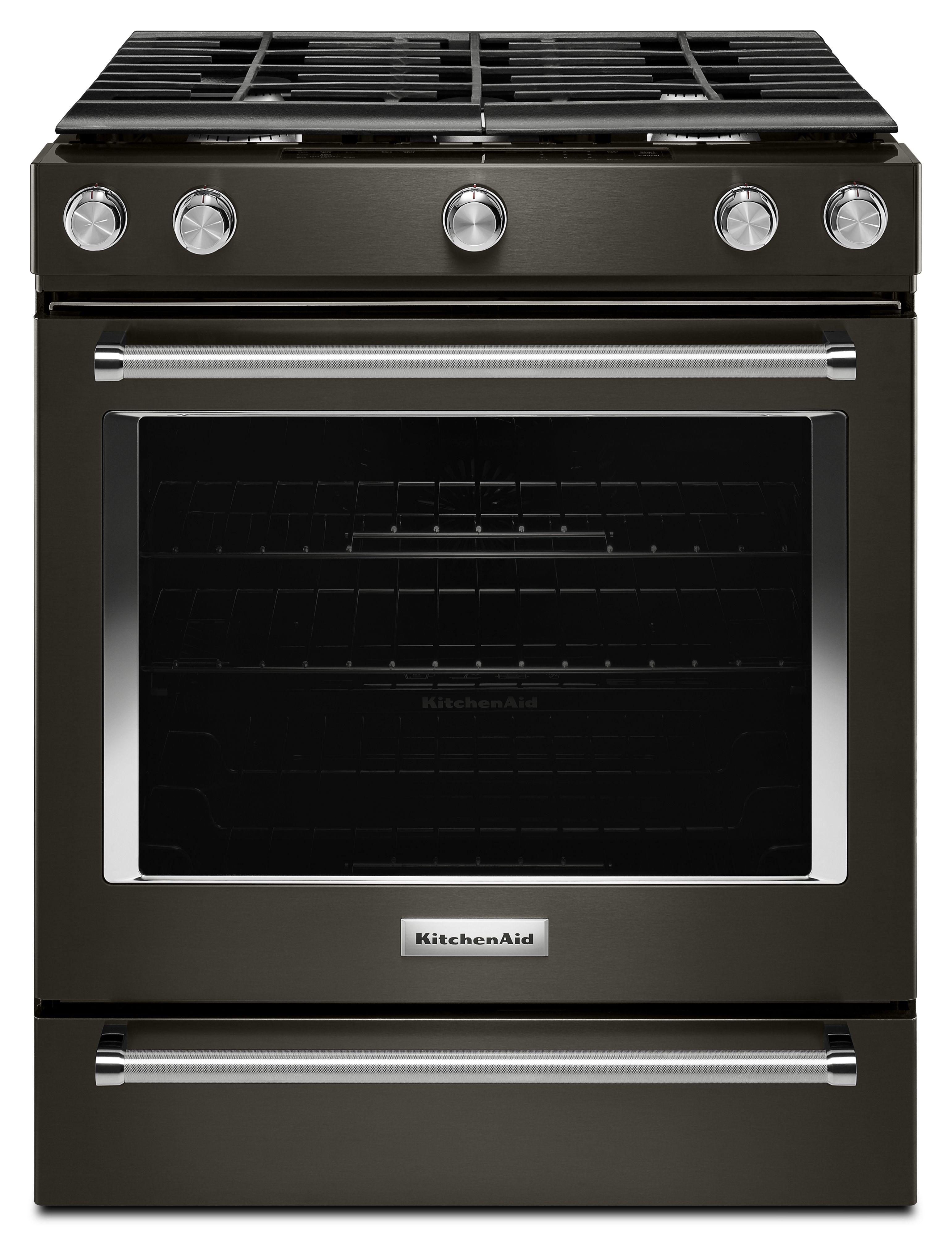 KitchenAid Gas Range (KSGG700EBS) - Black Stainless KitchenAid Gas Range (KSGG700EBS) - Black Stainless