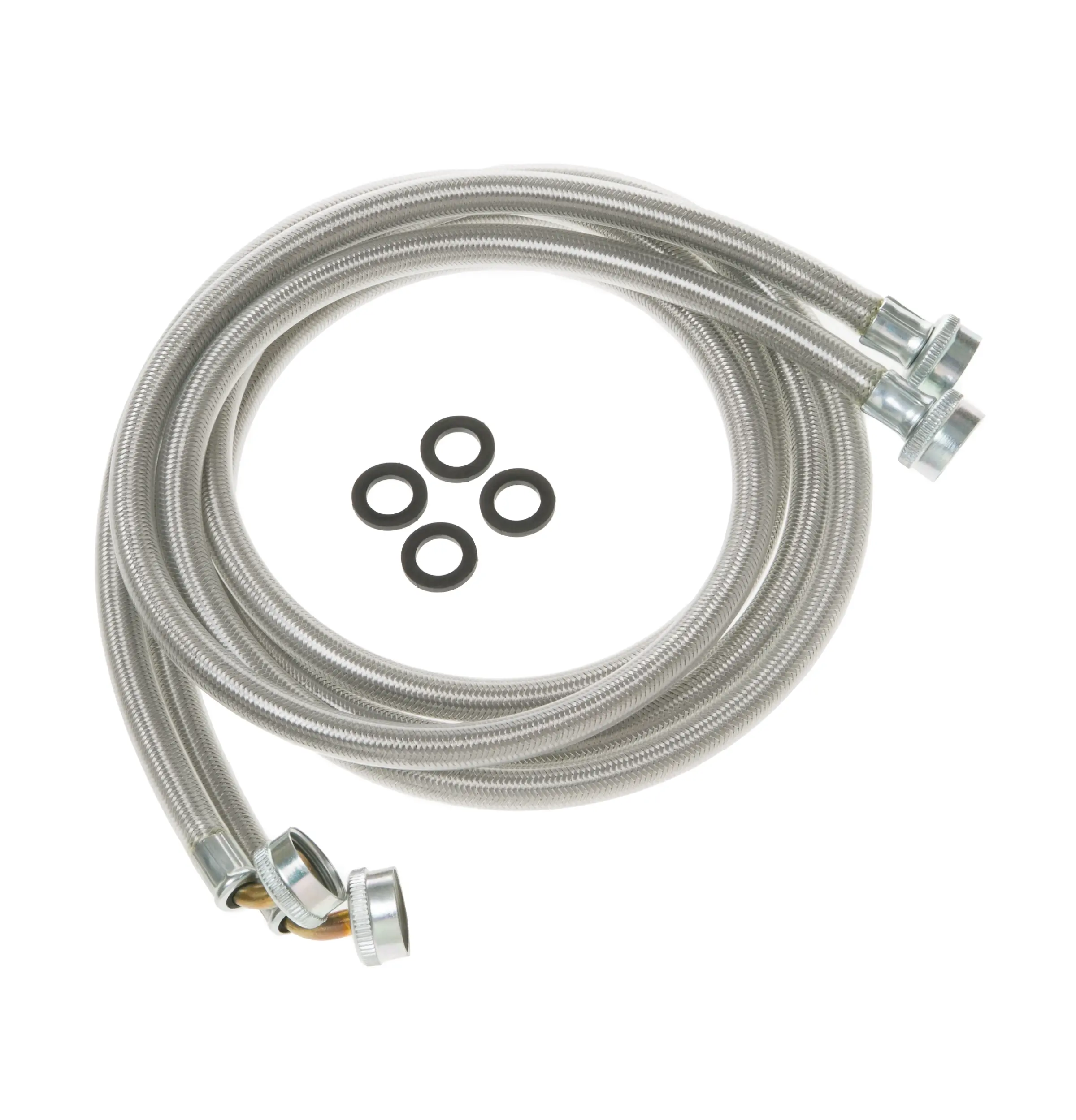 Universal 6 Ft Washing Machine Hoses W/ 90 Degree Elbow