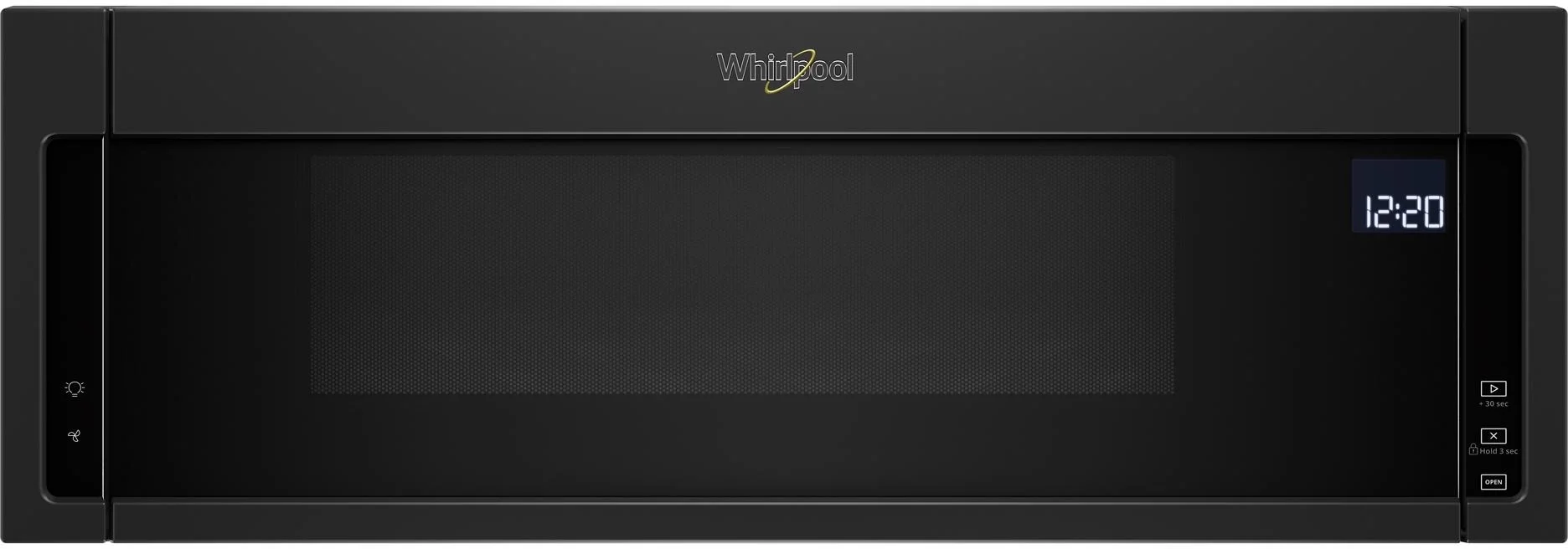 whirlpool over the range microwave black stainless