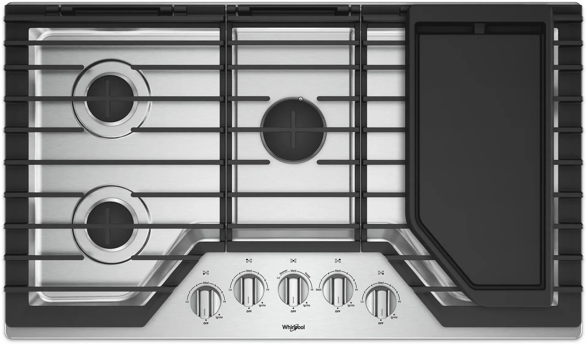 Whirlpool WCG97US6HS Stainless Steel, Griddle, 36 Inch